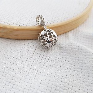 Pingente Berloque Globo em Prata 925