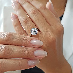 Anel Solitário em Prata 925