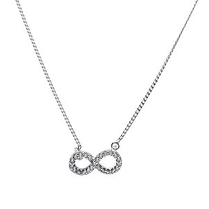 Gargantilha Infinito em Prata 925 e Zircônias