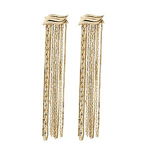 Brinco Franja Removível Ouro 18k