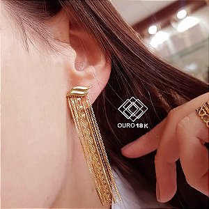 Brinco Franjas Ouro 18k