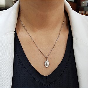 Kit Cordão e Pingente São Miguel Arcanjo Prata 925