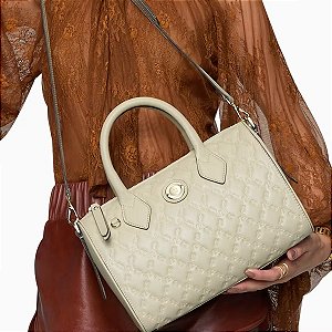 Bolsa Victor Hugo Siena Couro Bege