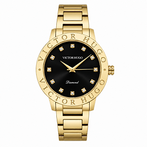Relógio Victor Hugo Diamond Sapphire Crystal Vfgss0001 G1kx