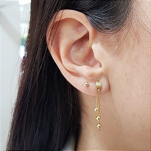 Kit 2 Pares Brinco Ouro 18k