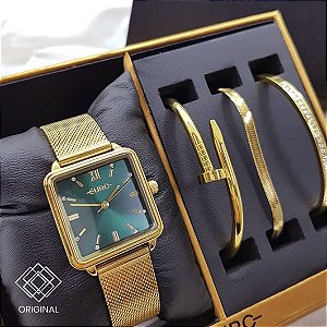 Kit Relógio Euro Feminino Dourado Eu2035zcc/k4k