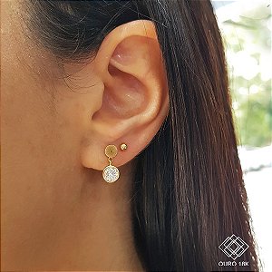 Kit 2 Pares Brinco Ouro 18k