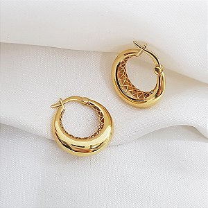 Brinco Bold Filigrana em Ouro 18k