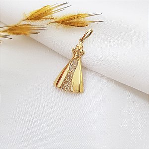 Pingente Nossa Senhora Aparecida em Ouro 18k