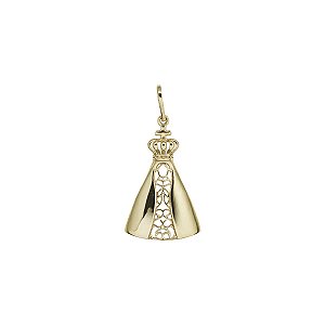 Pingente Nossa Senhora Aparecida em Ouro 18k