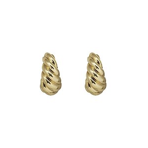 Brinco Bold Trançado Ouro 18k