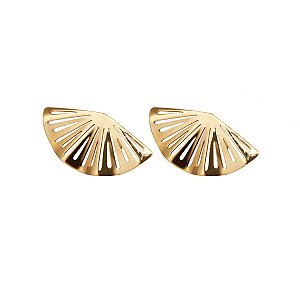 Brinco Leque em Ouro 18k