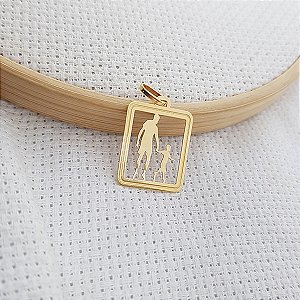 Pingente Pai e Filho em Ouro 18k