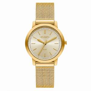 Kit Relógio Euro Feminino Dourado Eu2035zce/k4d