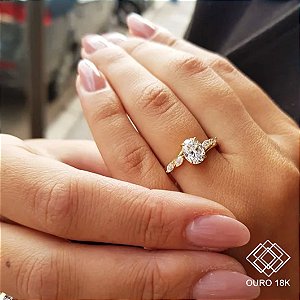 Anel Solitário em Ouro 18k - Diamante Laboratório 2,5 Quilates