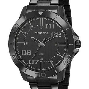 Kit Relógio Mondaine Masculino Preto 99406gpmvpe2k2