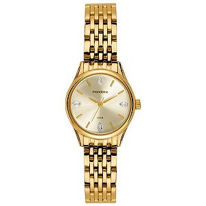 Relógio Mondaine Feminino Dourado 32998lpmvde1