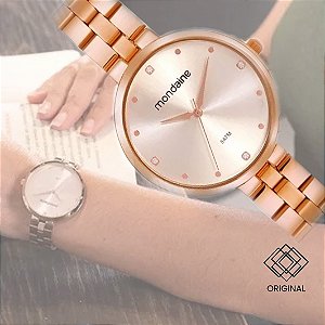 Kit Relógio Mondaine Feminino Rose 32672lpmvre2k2