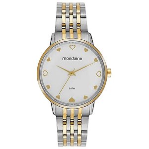 Kit Relógio Mondaine Feminino Bicolor 99879lpmkbe3k1