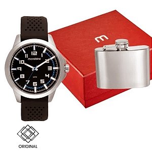Kit Relógio Mondaine Masculino Prata 99677g0mvni1k2