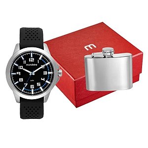 Kit Relógio Mondaine Masculino Prata 99677g0mvni1k2