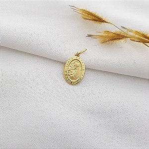 Pingente Medalha Santo Antônio em Ouro 18k