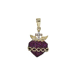 Pingente Sagrado Coração de Jesus Ouro 18k