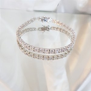 Pulseira Riviera em Prata 925 Moissanite