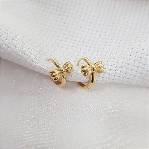 Brinco Argola Laço Ouro 18k