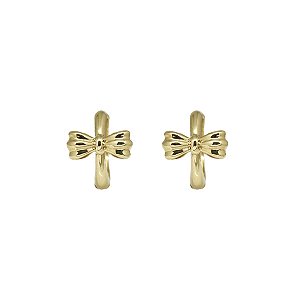 Brinco Argola Laço Ouro 18k
