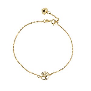 Pulseira Delicada de Árvore da Vida em Ouro 18k