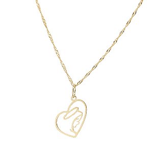 Kit Cordão Ouro 18k + Pingente Nossa Senhora Ouro 18k