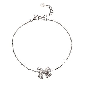 Pulseira Laço em Prata 925 e Zircônia