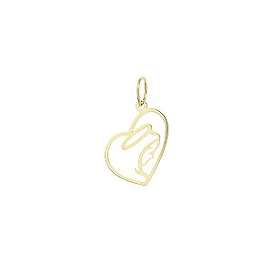 Pingente Nossa Senhora do Silêncio em Ouro 18k