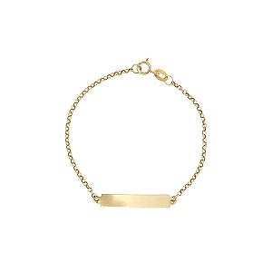 Pulseira Infantil Plaquinha em Ouro 10k