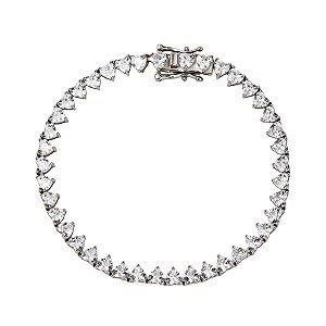 Pulseira Riviera Corações em Prata 925