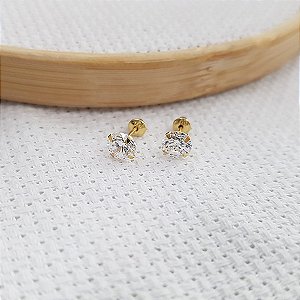 Brinco Ponto de Luz em Ouro 10k e Zircônia
