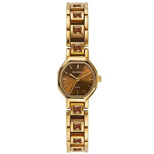 Relógio Feminino Analógico Quadrado Dourado 33000lpmvdm2