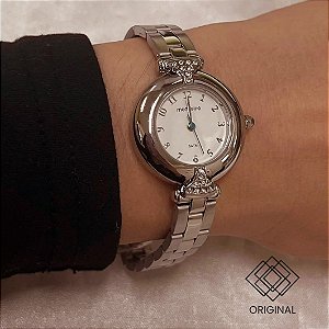 Relógio Feminino Cristais Prata Mondaine 33022l0mvne2