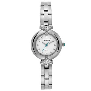 Relógio Feminino Cristais Prata Mondaine 33022l0mvne2