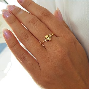 Anel Bold em Ouro 18k e Topázio