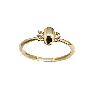 Anel Bold em Ouro 18k e Topázio