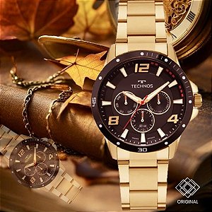 Relógio Technos Masculino Racer Premium Dourado 6p29ams/1p