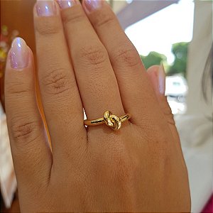 Anel Nó em Ouro 18k