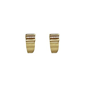 Brinco Fosco em Ouro 18k e Diamante