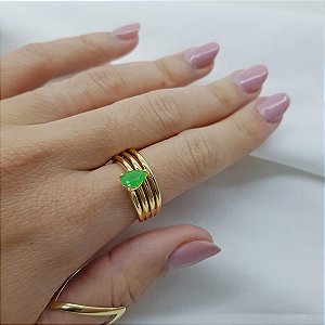 Anel em Ouro 18k e Nefrita