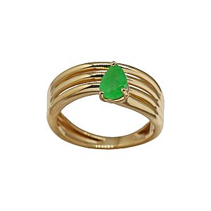 Anel em Ouro 18k e Nefrita