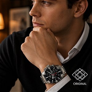 Relógio Diesel Coleção Spiked Dz4709b1 P2sx Cronógrafo