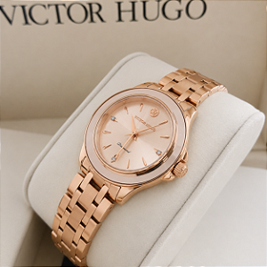 Relógio Victor Hugo Diamond Sapphire Crystal VFRSS0002 R1RX