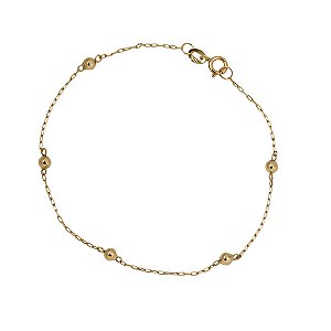 Pulseira Infantil Esferas em Ouro 10k
